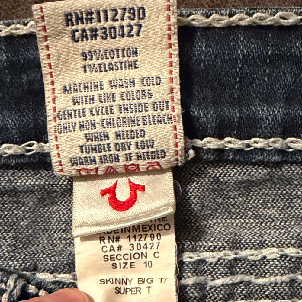 True Religion Girls Skinny Boot Jeans Sz 10 - Picture 7 of 11